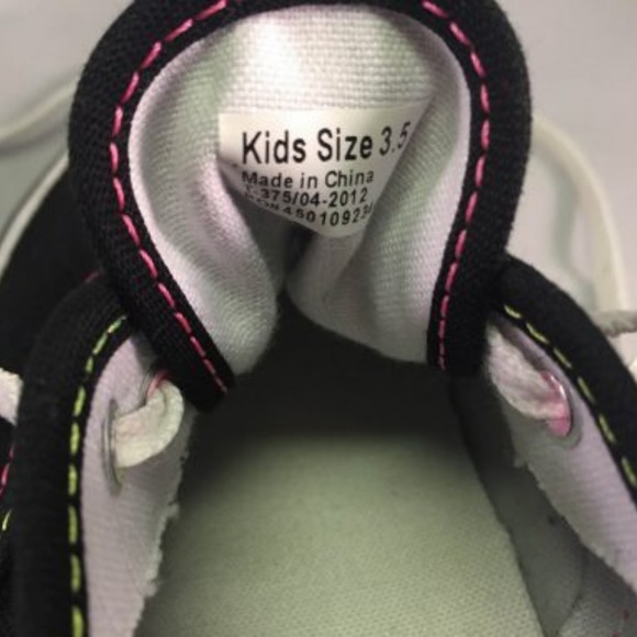 Black Vans w/ Neon Pink and Yellow Stitching - Picture 4 of 8